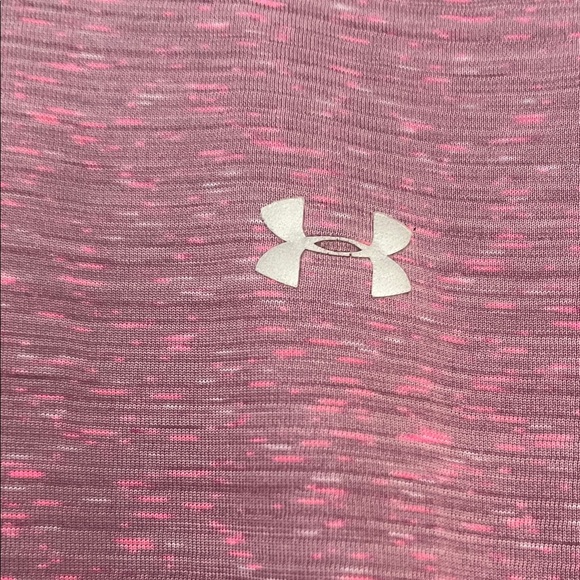 Under Armour Women's Heathered Pink and Purple Short Sleeve Tee Size Medium - Picture 4 of 4
